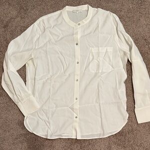Vince Cream Button-Up Blouse